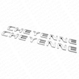 2x For Chevy Cheyenne Fender / Tailgate Badge Logo Emblem Truck OEM Sport Chrome