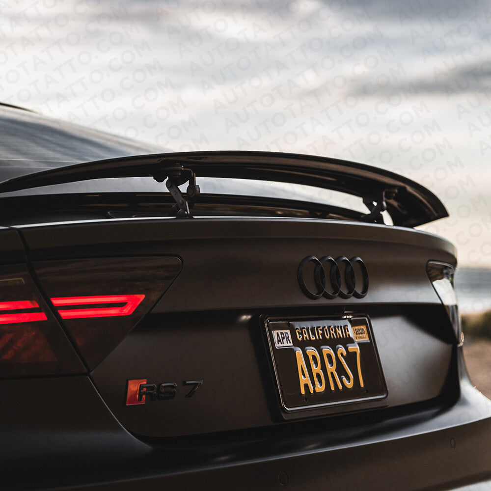 12-18 Audi A7 S7 RS7 Rear Liftgate Trunk Sign Logo Ring Badge Emblem Matte Black