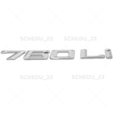 Chrome BMW 760Li Letter Logo Emblem Badge Trunk Lid M Power Performance F01