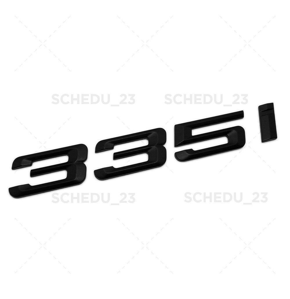 12-15 Matte Black 3 Series 335i Letter Emblem Badge Car Trunk Lid M Performance