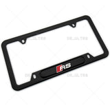 Gloss Black Front or Rear RS Sport Logo Emblem License Plate Frame Cover Gift