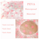 5Packs Waterproof PEVA Elastic Reusable Shower Hair Cap Beauty Salon Spa Cooking