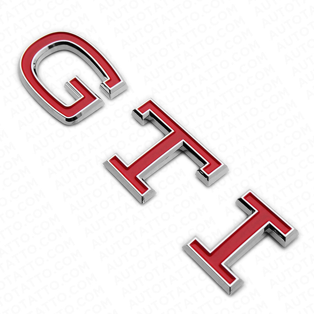 2022+ VW GOLF 8 MK8 GTI Rear Trunk Lid Emblem Nameplate Badge Chrome Red
