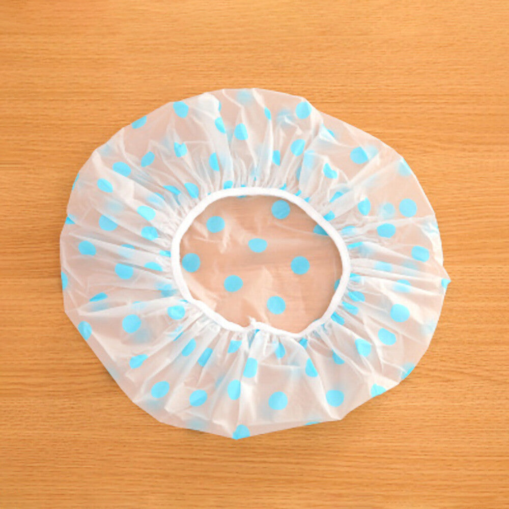 5Packs Waterproof PEVA Elastic Reusable Shower Hair Cap Beauty Salon Spa Cooking