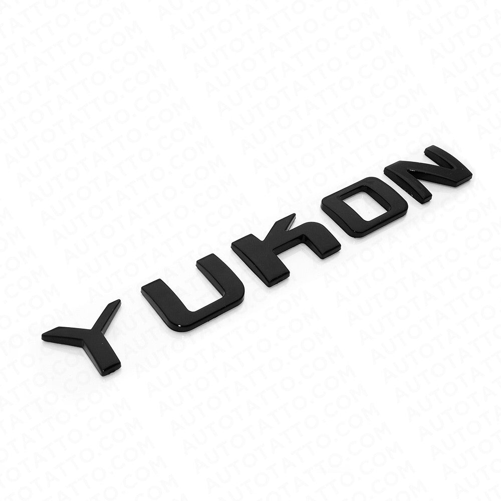 1x YUKON Tailgate Door Letter Nameplate Emblem SUV HD Badge GMC 3D Gloss Black