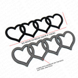 Audi Sport Car Trunk Lid Love Heart Rings Badge Logo Emblem Decor Matte Black