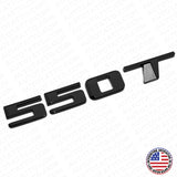 For Cadillac CT4 CT5 XT4 XT5 Rear Turnk 550 T Nameplate Badge Emblem Gloss Black