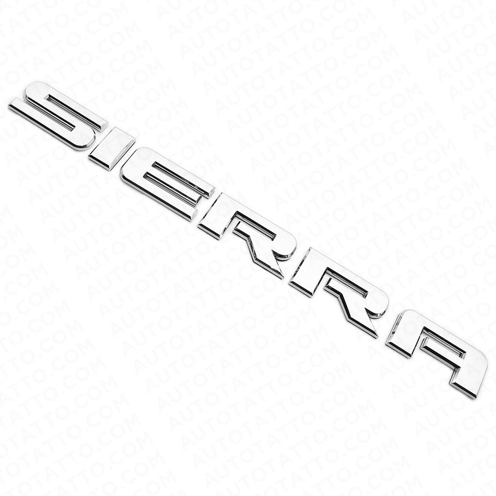 2x GMC 07-20 Sierra OEM Chrome Front Door Tailgate Badge Logo Emblem Nameplate
