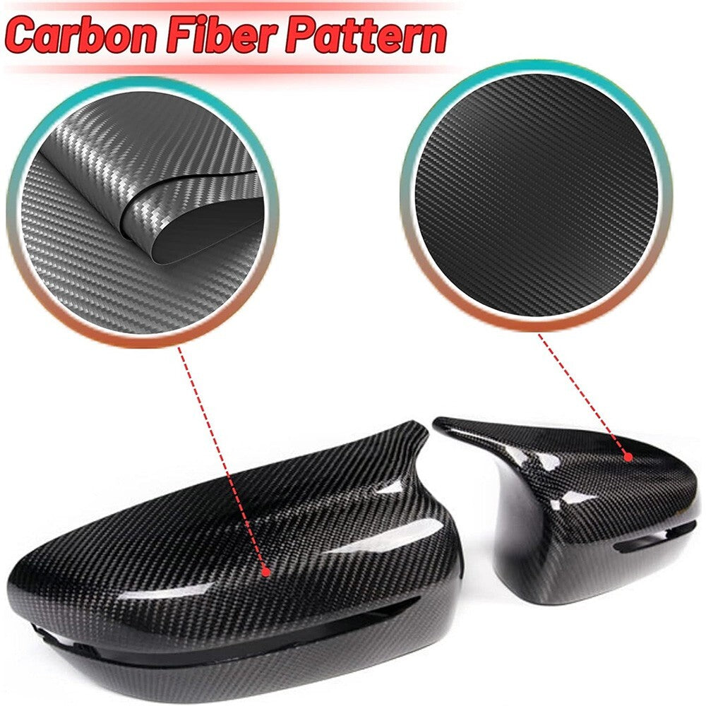17-23 BMW G20 G30 G11 G12 M Style Carbon Fiber Replace Side Mirror Cover Cap