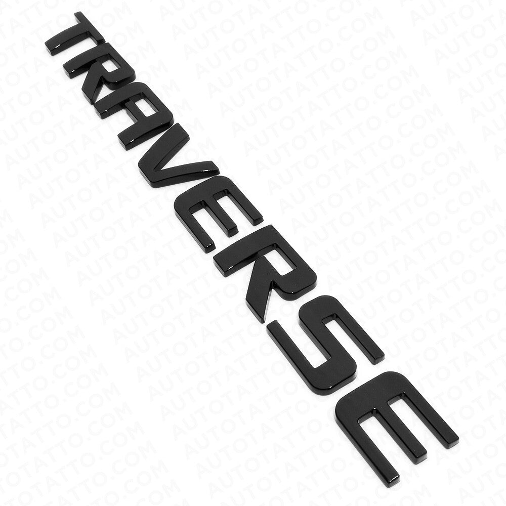 3x Chevy Traverse Front Door & Liftgate Badge Nameplate Logo Emblem Gloss Black