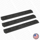 3pcs 19-23 GMC Sierra Elevation Front Door Tailgate Nameplate Emblem Matte Black