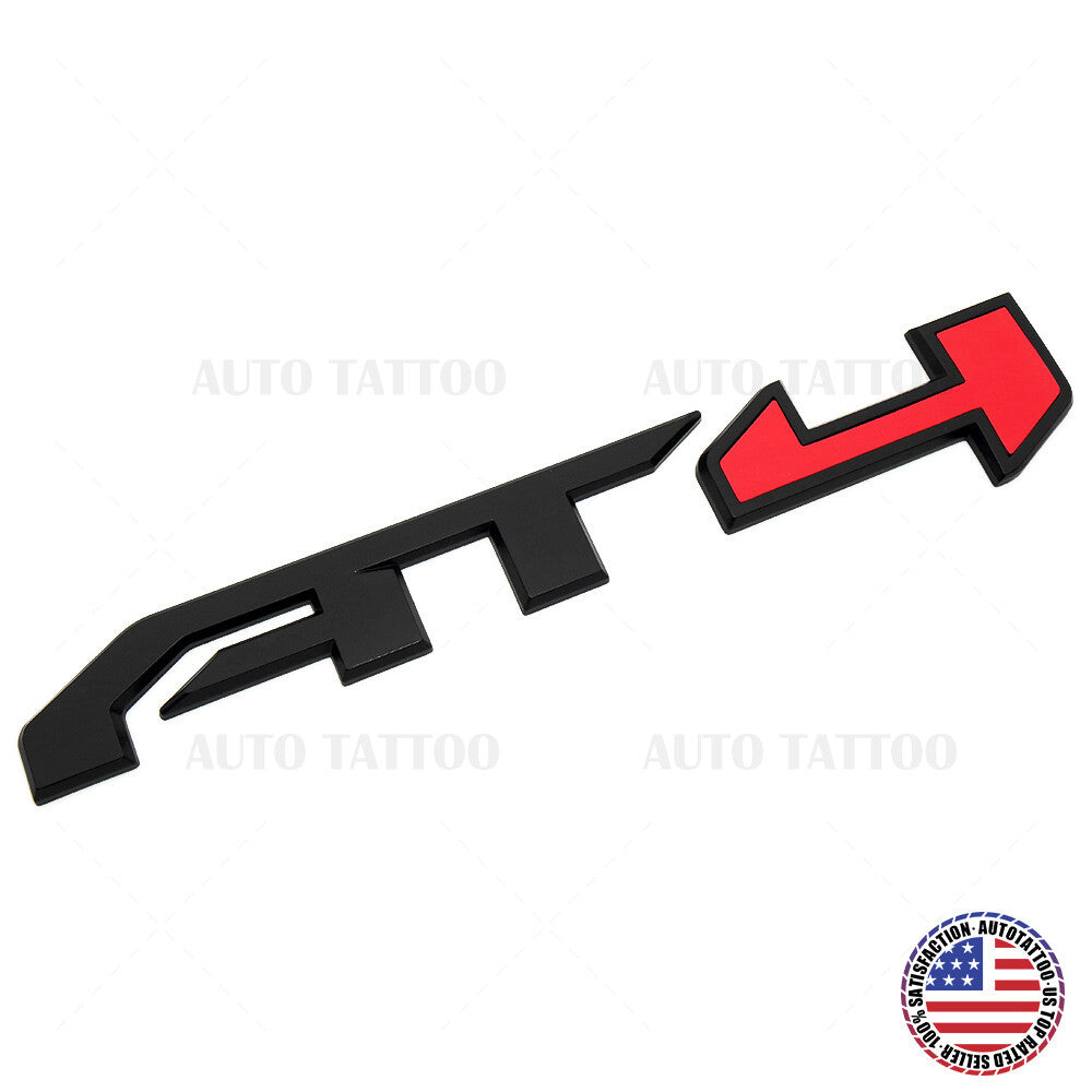 GMC Canyon Sierra AT4 Rear Tailgate Badge Logo Emblem Nameplate Matte Black Red