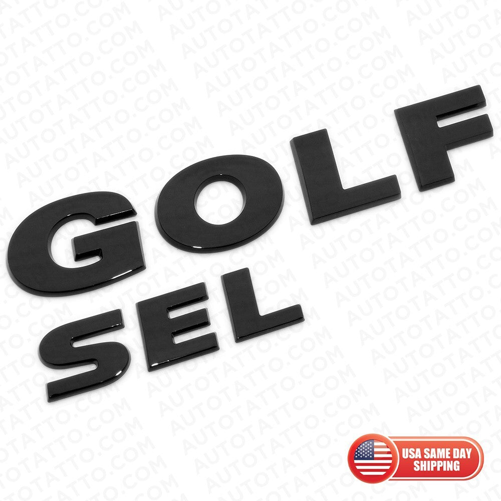 2015-2021 Volkswagen Rear Liftgate Golf SEL Nameplate Emblem Badge Black