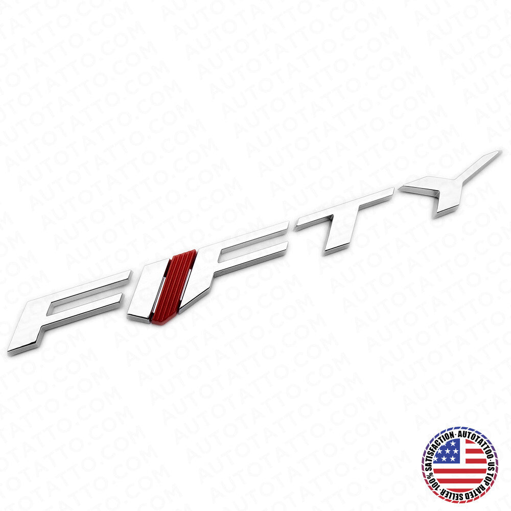 For Camaro FIfty Side Fender Marker Nameplate Logo Sport Emblem Decorate Chrome