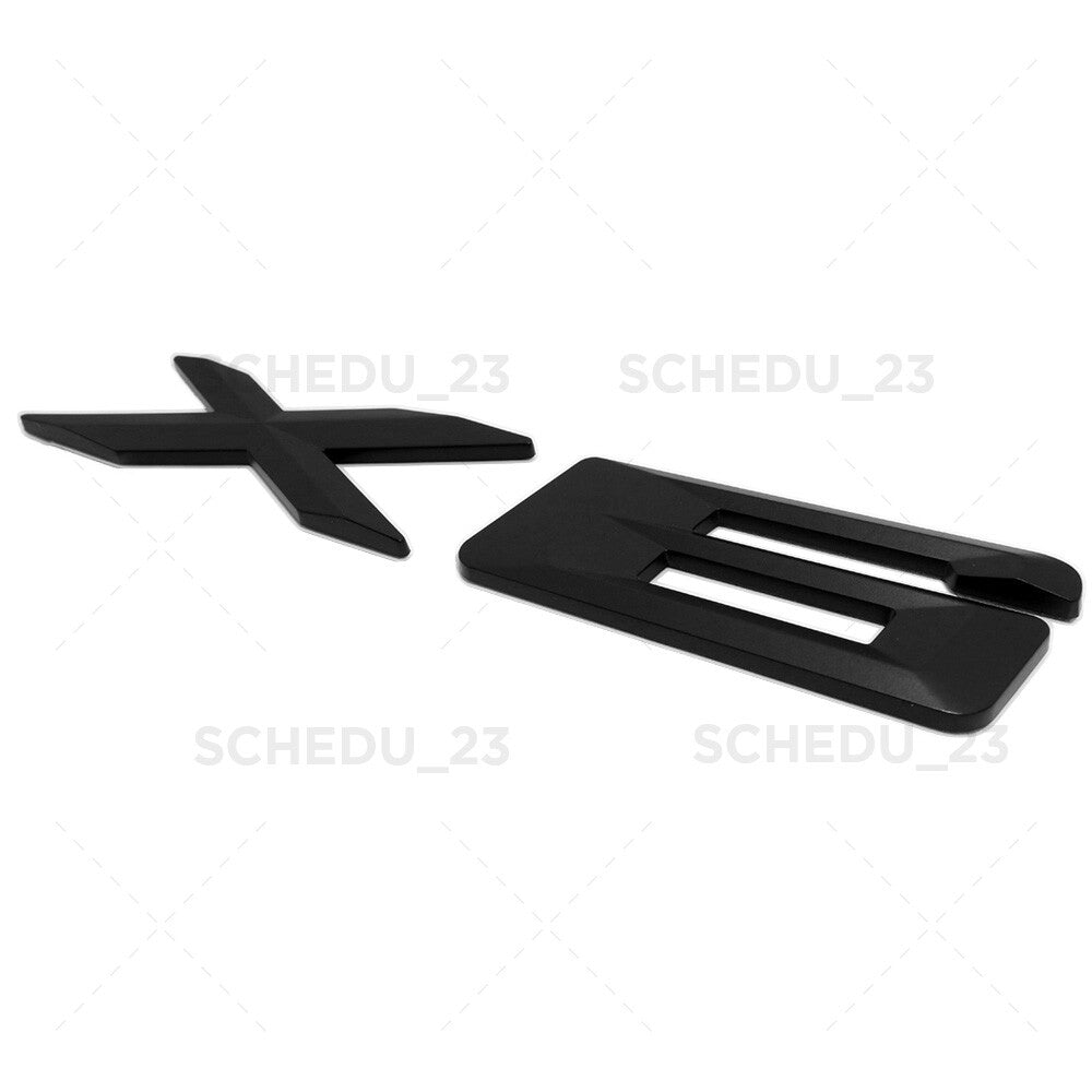 08-14 Matte Black X6 Letter Logo Emblem Badge Liftgate Rear Trunk ABS ///M Sport