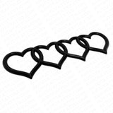 Audi Sport Car Trunk Lid Love Heart Rings Badge Logo Emblem Decor Matte Black