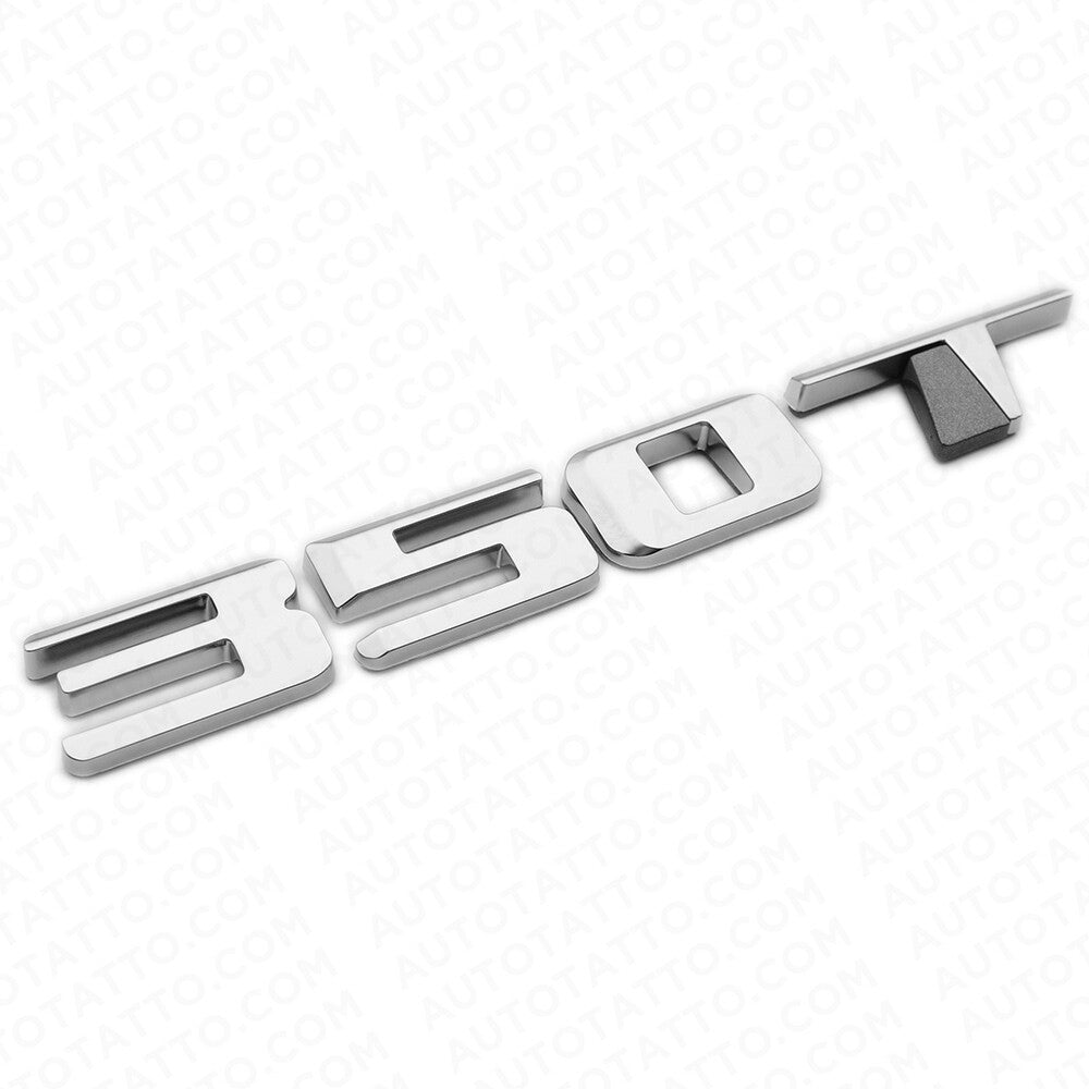 For Cadillac CT4 CT5 XT4 XT5 Rear Turnk 350 T Nameplate Badge Logo Emblem Silver
