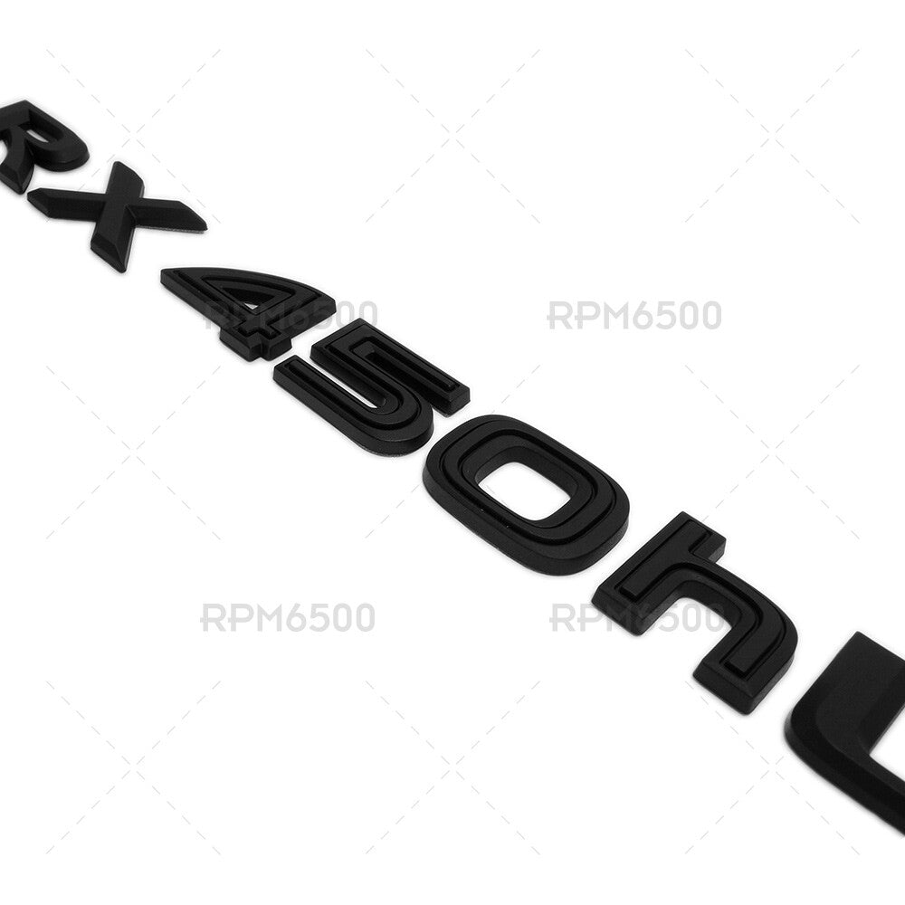 Lexus Liftgate Matte Black RX 450hL Letter Logo Badge Car Emblem Replace F-Sport