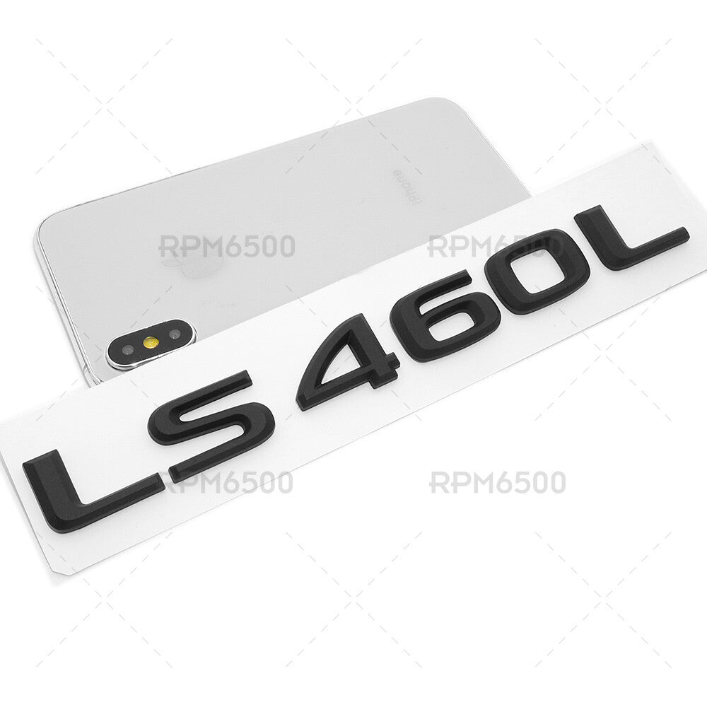 Lexus Rear Turnk Lid Matte Black LS 460 L Letter Logo Badge Emblem Car Replace