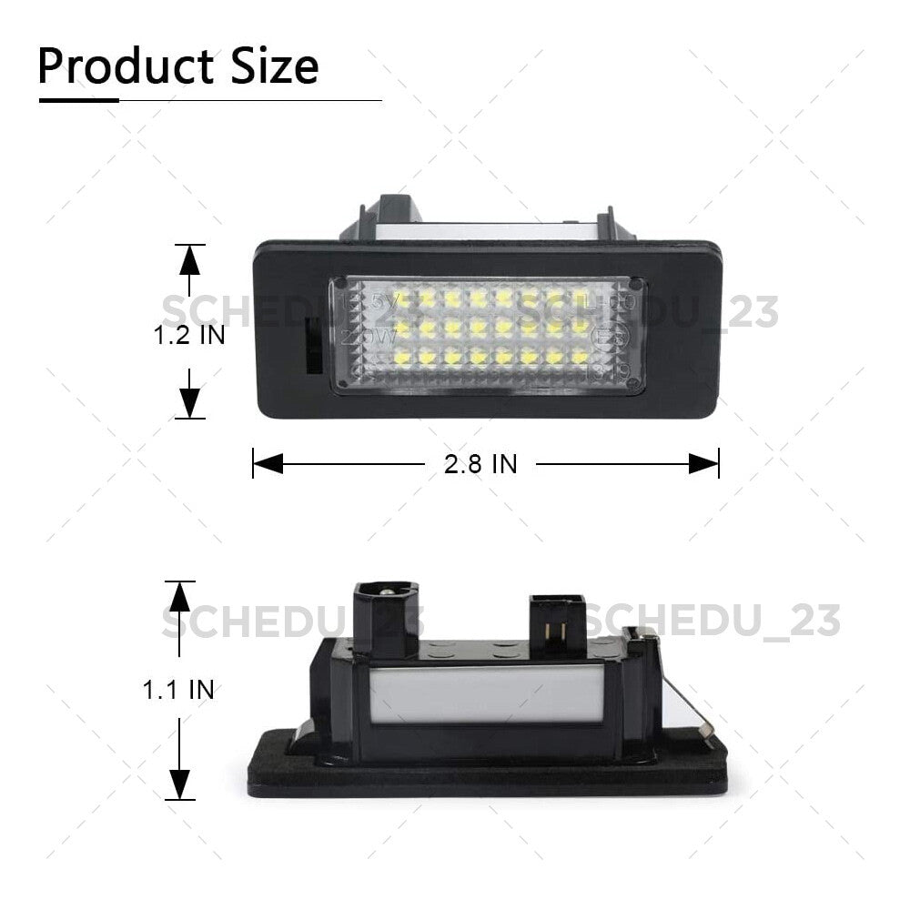 2x No Error LED License Plate Light Assembly For BMW 1 3 5 Series X1 X3 X5 X6 M3