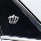 Universal Fashion Zinc Alloy Bling Crystal Crown Car Decal Sticker Decoration