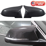 Carbon Fiber Style Side Mirror Cover Cap for BMW 14-18  F10 F11 F18 5-Series LCI