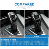 BMW F30 F20 F10 F15 F25 X6 X5 X4 X3 Carbon Fiber Texture Gear Shift Knob Cover