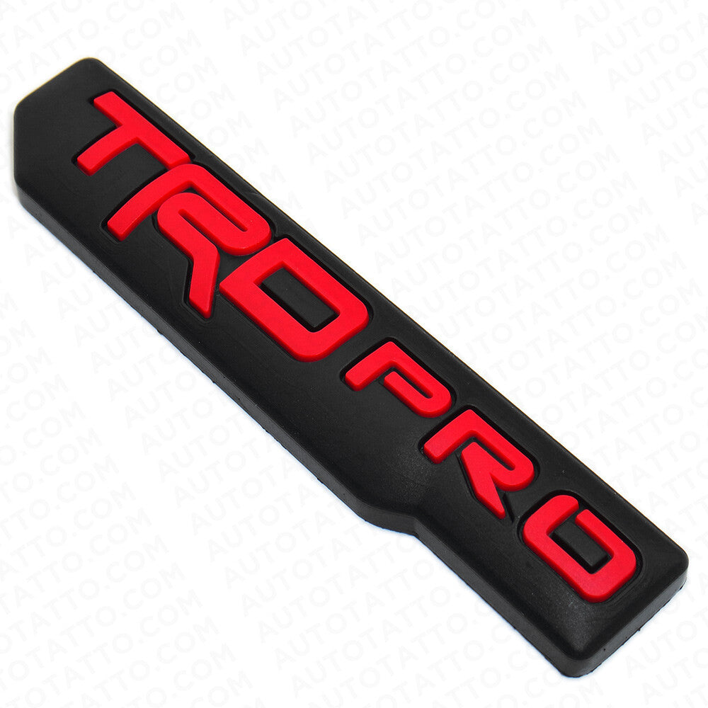 2x Mini TRD Pro Fender Door Tailgate Badge Logo Emblem Silicone Decoration Sport