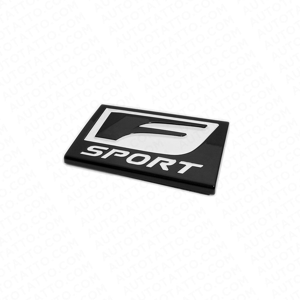 2x F-Sport Logo ABS Badge Side Fender Marker Adhesive Nameplate Emblem Black