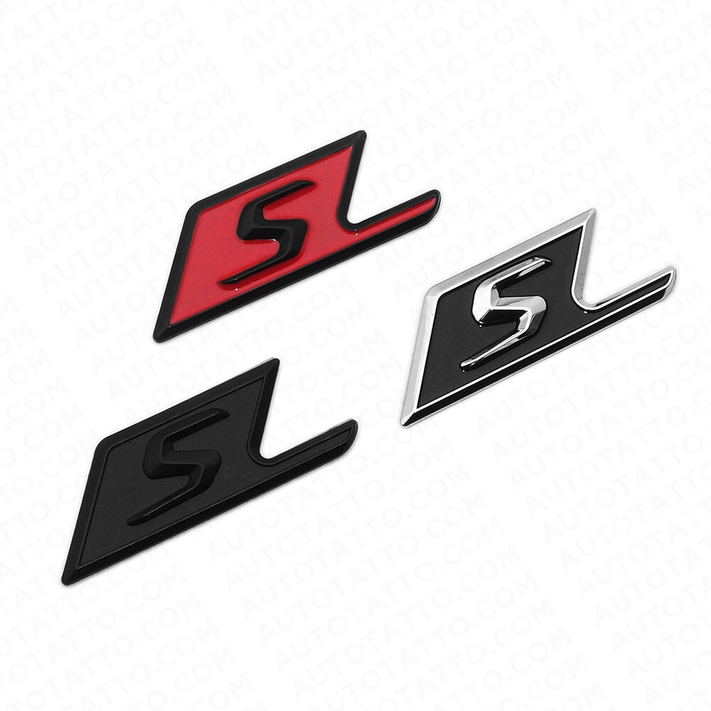 Mercedes S Trunk Emblem Logo 3D Sticker Badge Decoration AMG Edition Sport Black