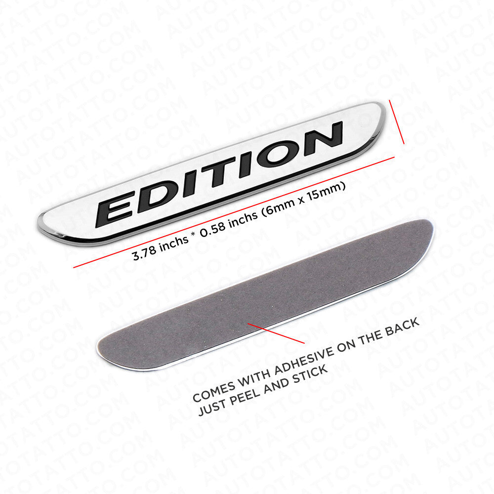2x 3D Edition Fender Marker Car AMG Logo Badge Emblem Sport Decoration Chrome