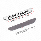 2x 3D Edition Fender Marker Car AMG Logo Badge Emblem Sport Decoration Chrome