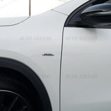 2x Mercedes Brabus Side Fender Marker Logo Badge Emblem Nameplate Sport Decorate
