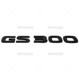 Lexus Trunk Matte Black GS 300 Letter Logo Badge 3D Decal Emblem Replace F-Sport