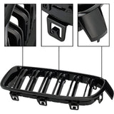Front Kidney Grill for 12-18 BMW 3 Series F30 F35 328i 335i 320i 330 Gloss Black