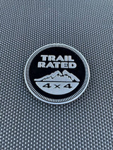 2 (two) 18-24 WRANGLER JL GLADIATOR BLACK TRAIL RATED FENDER EMBLEM BADGE