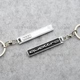 Audi Ring Quattro Nameplate Fashion 3D Car Sport Key Fob Keychain Gift Decorate