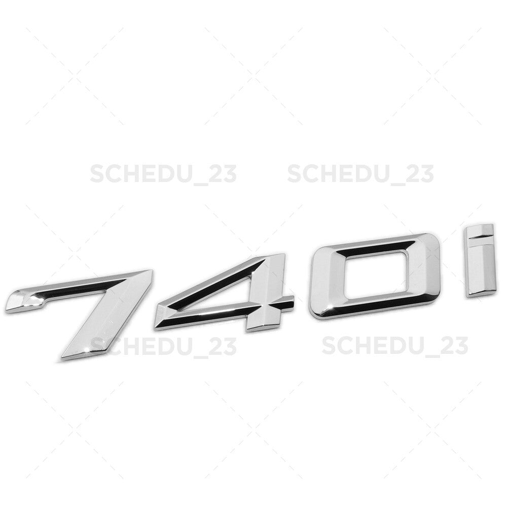 Chrome 740i Letter Logo Emblem Badge Trunk Lid M Power Series Performance F01