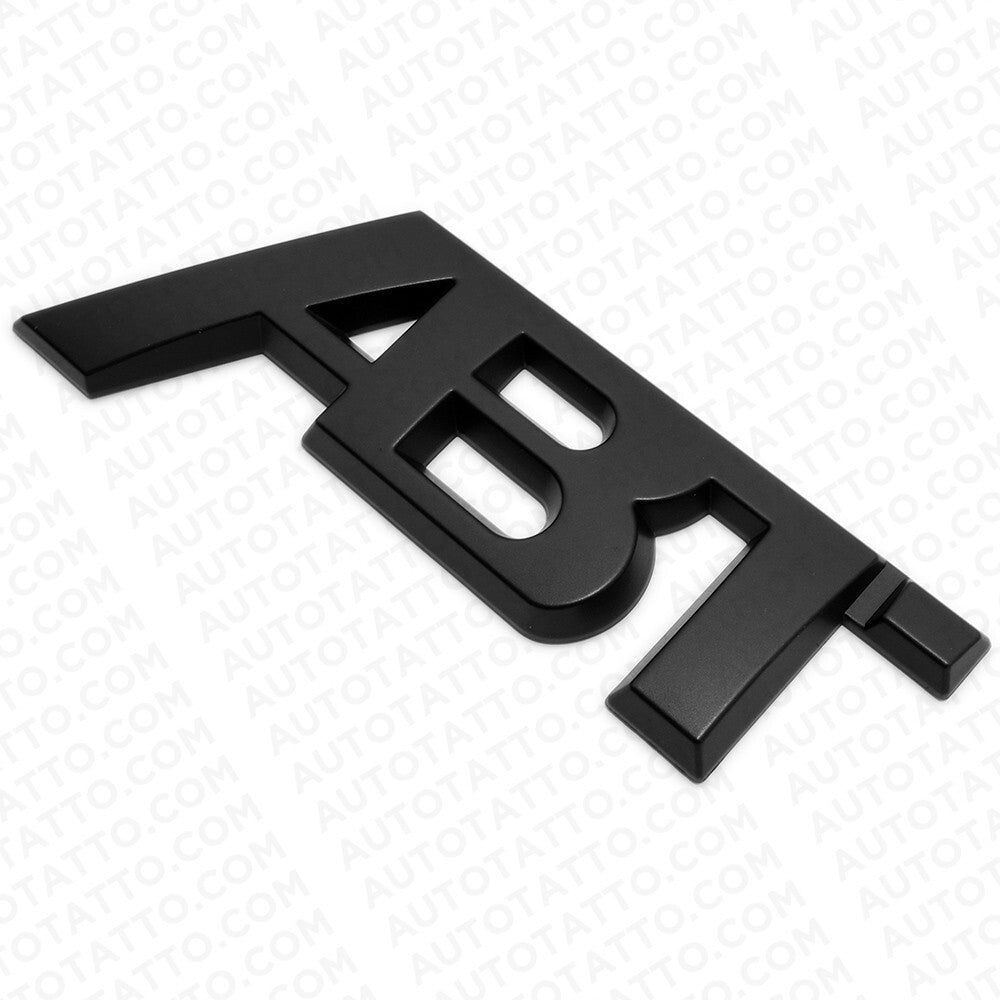 2pcs Audi Tuning ABT Sportsline Fender Badge Emblem Logo Matte Black Decorate