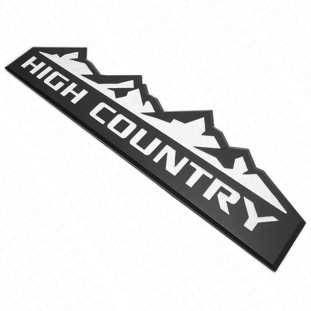 14-19 GM Chevy High Country Front Door Tailgate Letter Logo Emblem Badge Black