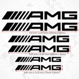 AMG Edition Car Wheels Brake Caliper Sticker Decal Logo Decoration Sport Black