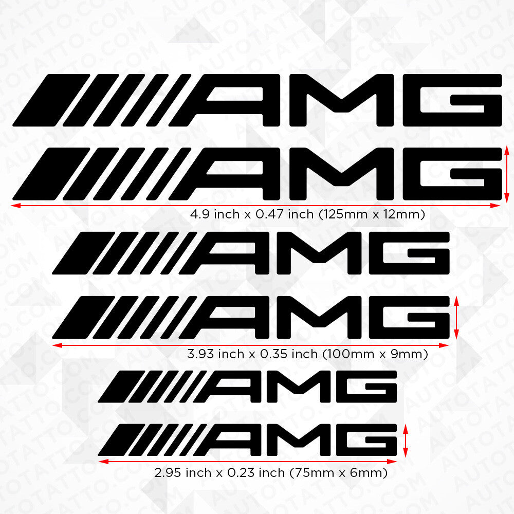 AMG Edition Car Wheels Brake Caliper Sticker Decal Logo Decoration Sport Black