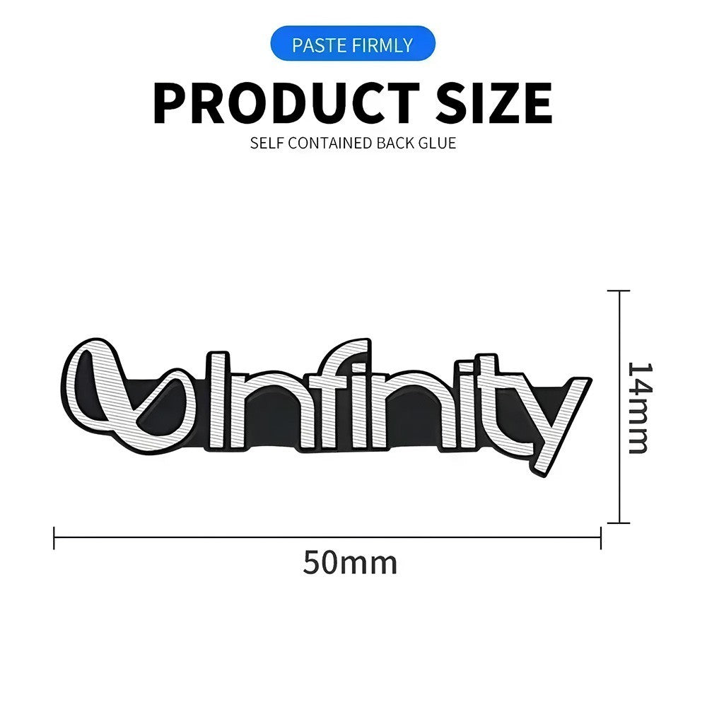 4pcs Infinity Car Hi-Fi Speaker Audio Badge Stereo Emblem Sticker Decal Logo