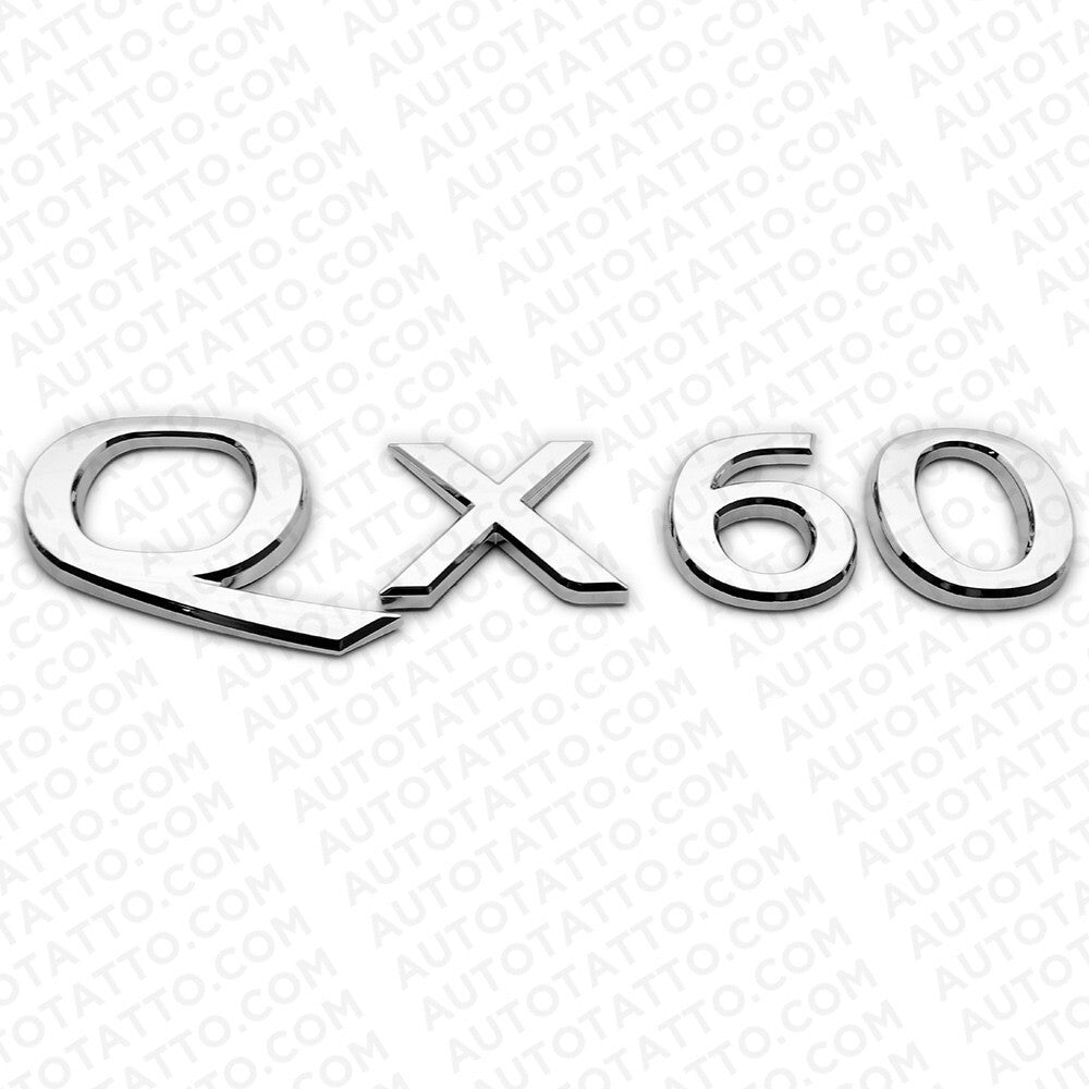 For Infiniti QX60 Rear Liftgate Logo Letter Badge Emblem Nameplate Silver Chrome