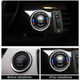 BMW E90 E92 E93 Engine Switch Start Stop Button M\\\ Carbon Fiber Sticker Badge