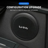 4pcs Infinity Car Hi-Fi Speaker Audio Badge Stereo Emblem Sticker Decal Logo