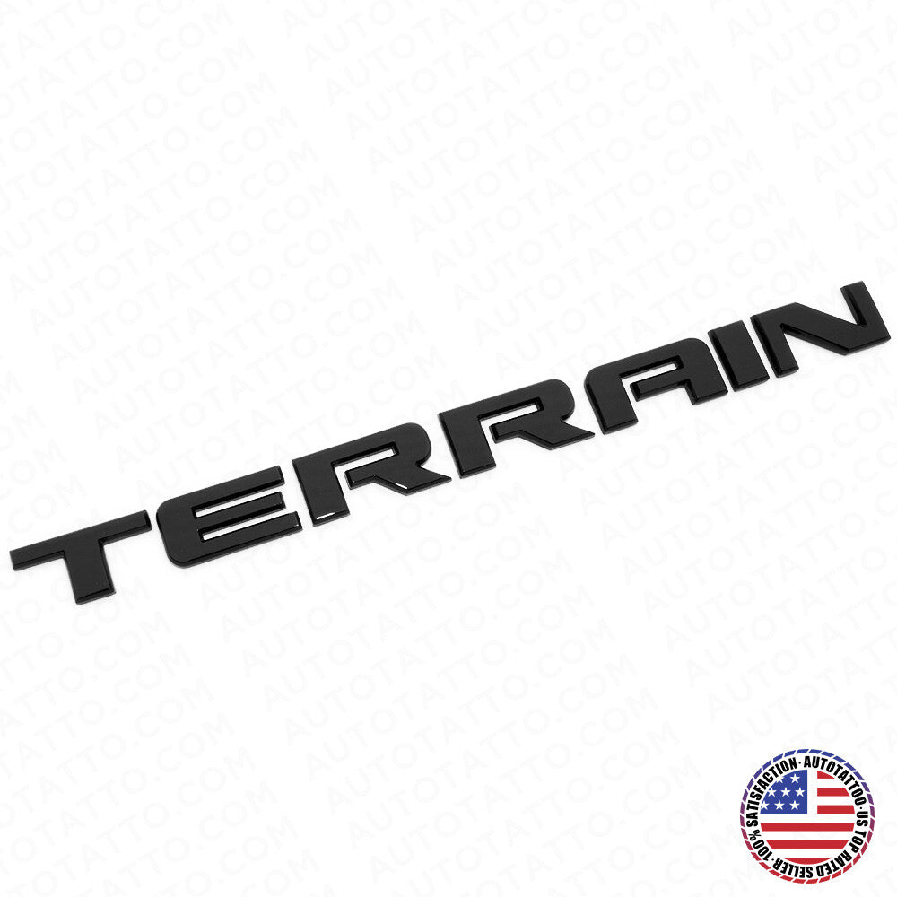 GMC Terrain Front Door or Rear Liftgate Nameplate  Emblem Decorate Gloss Black
