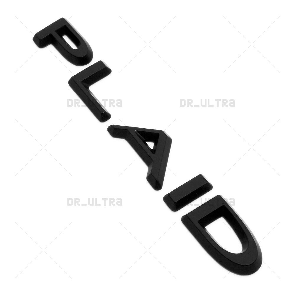 Tesla Model 3 S X Y Rear Tailgate Lid Plaid Nameplate Logo Badge Emblem Black
