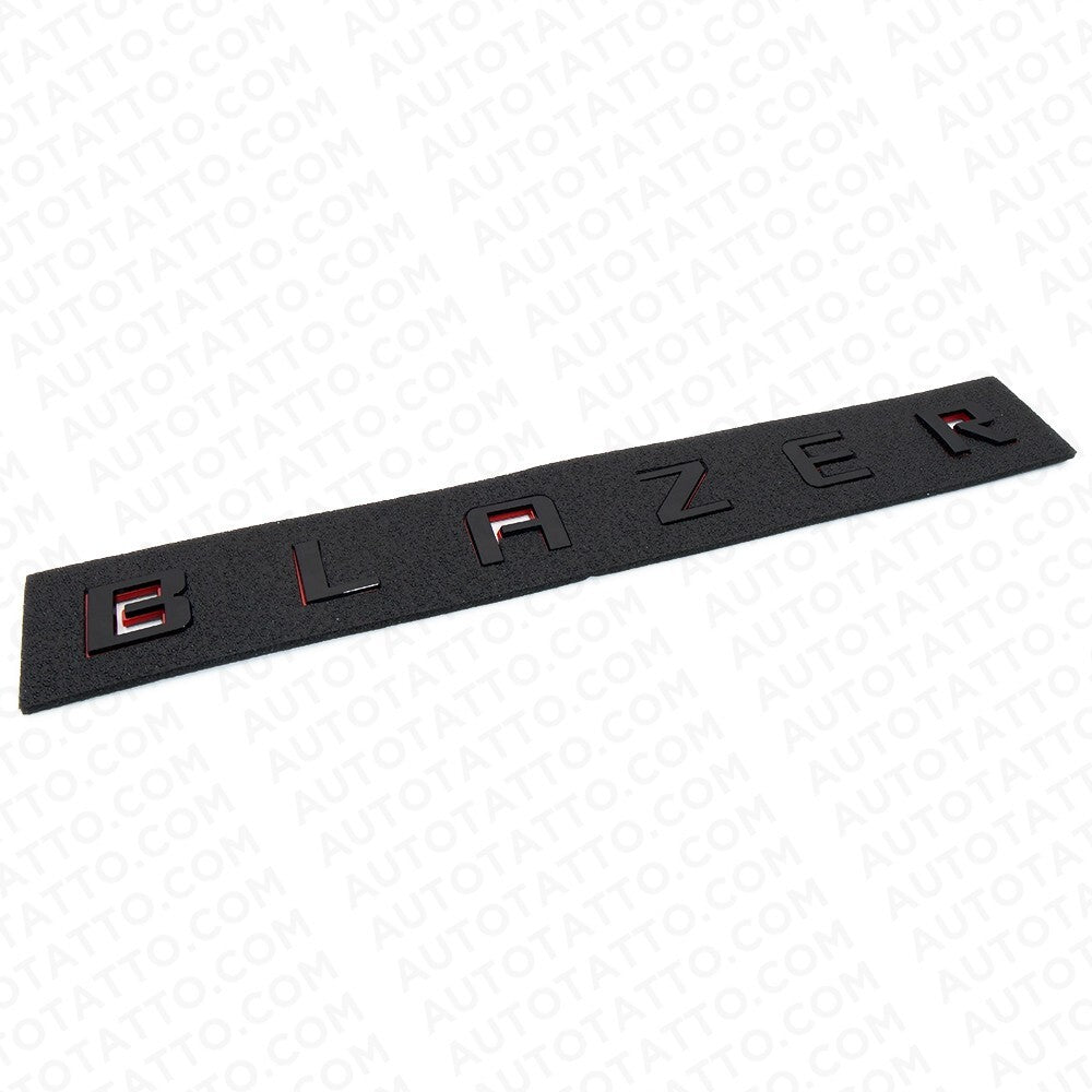 2pcs 19-23 Chevrolet Blazer Front Door Redline Letter Nameplate Badge Emblem