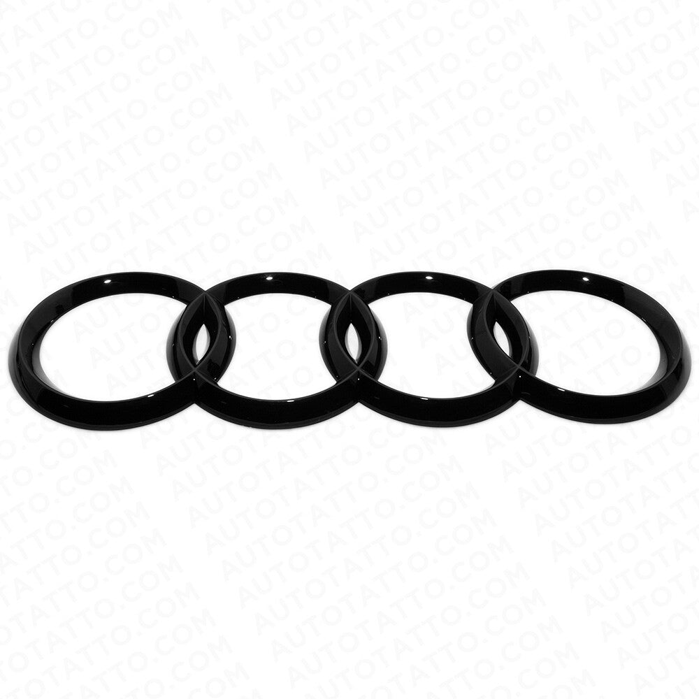 08-16 AUDI Gloss Black Rear Trunk Lid Luggage Ring Sign Badge Logo Emblem Sport